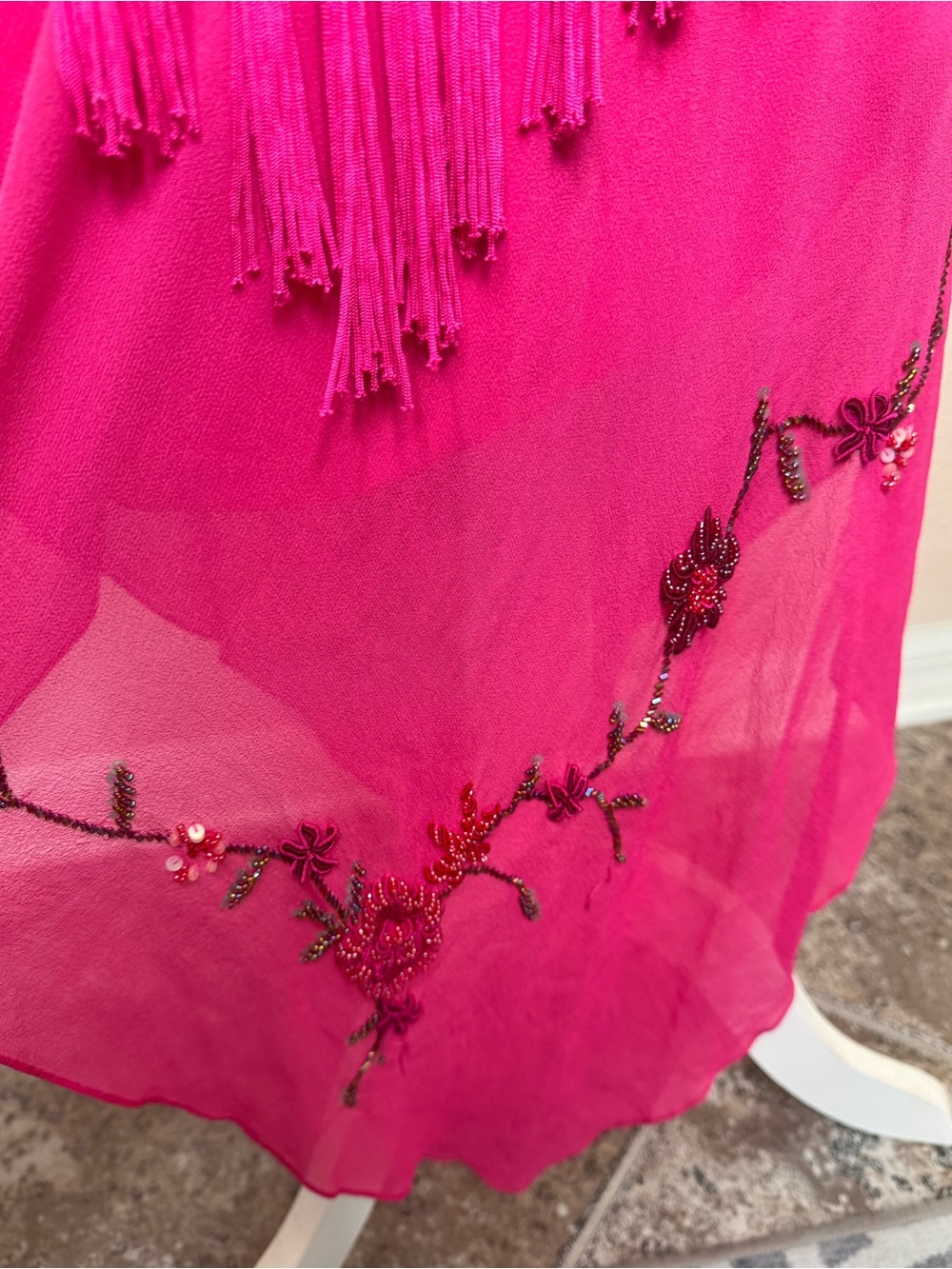 Cache pink fairy silk asymmetric vintage dress size 6 - Picture 8 of 16